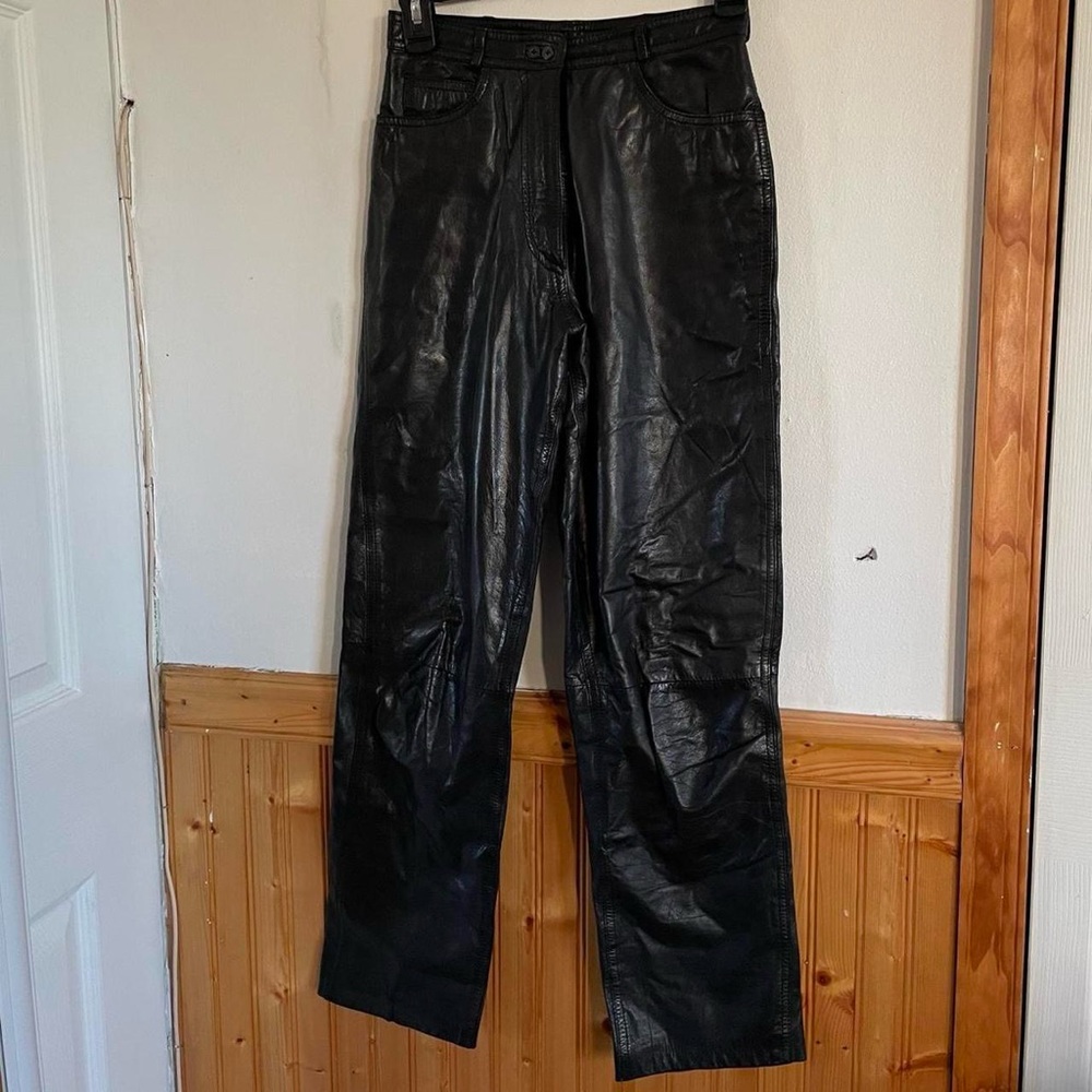 Vintage High Waisted Leather Pants